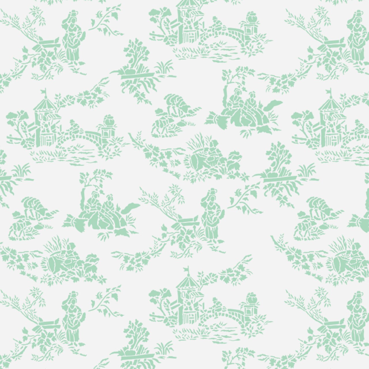 Toile Wallpaper Wall Stencil | 3545 by Designer Stencils | Pattern Stencils |